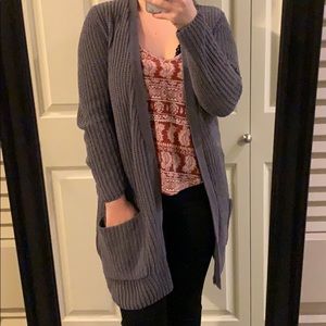 Soft knit grey cardigan